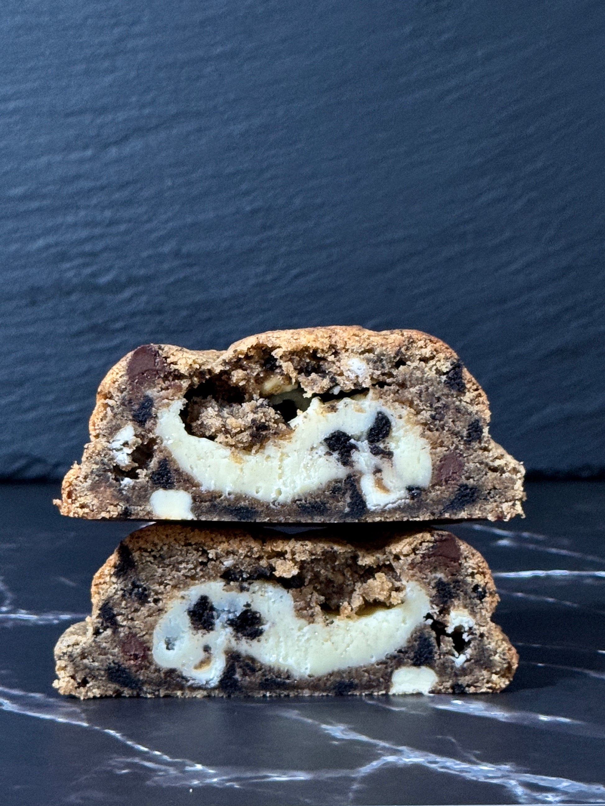 Cookie & Cream cookie with Belgian white chocolate centre and Oreo chunks by Black Bird Bakers
