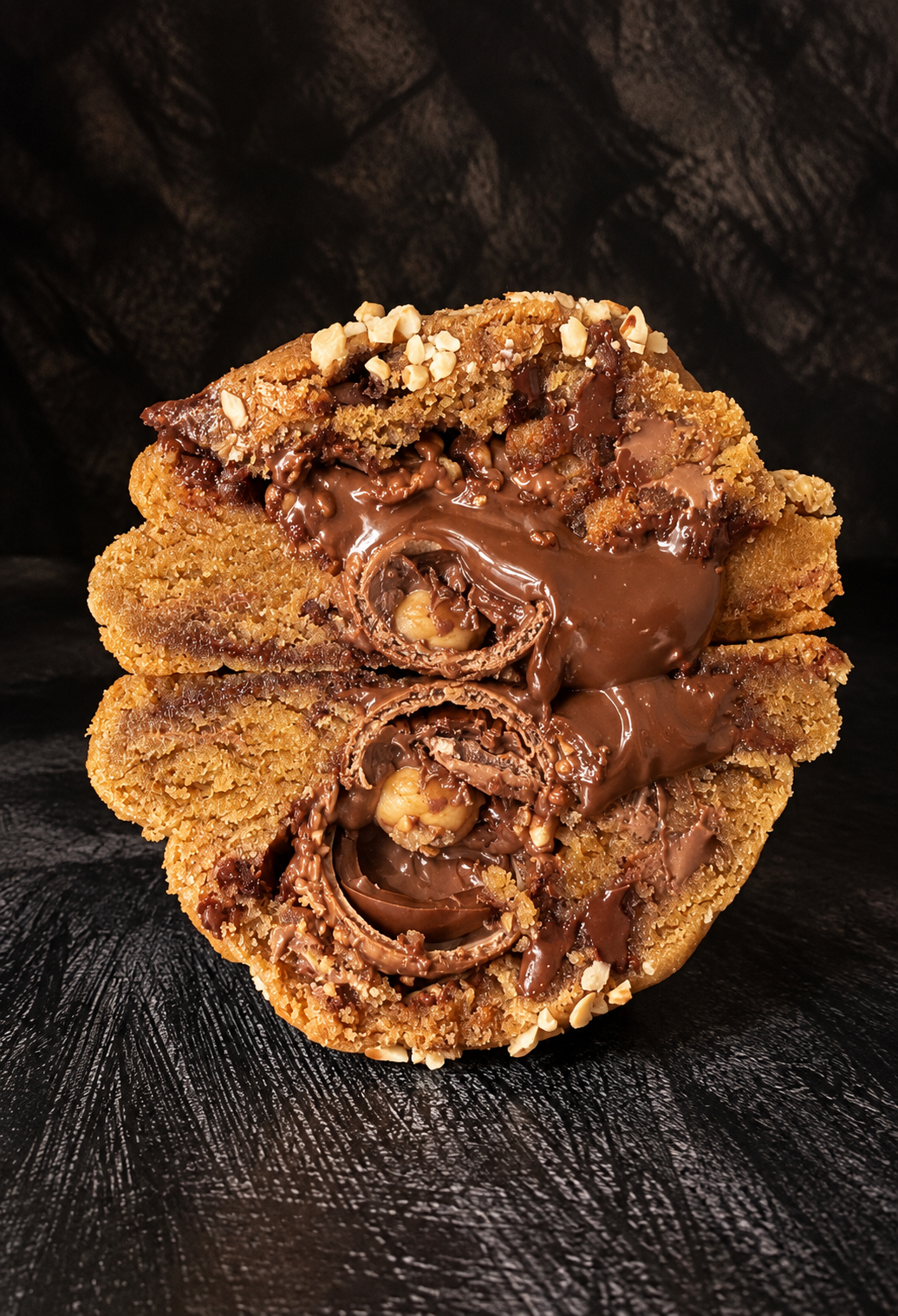     Rocher Royale hazelnut cookie with Belgian chocolate, roasted hazelnuts and a rich hazelnut centre