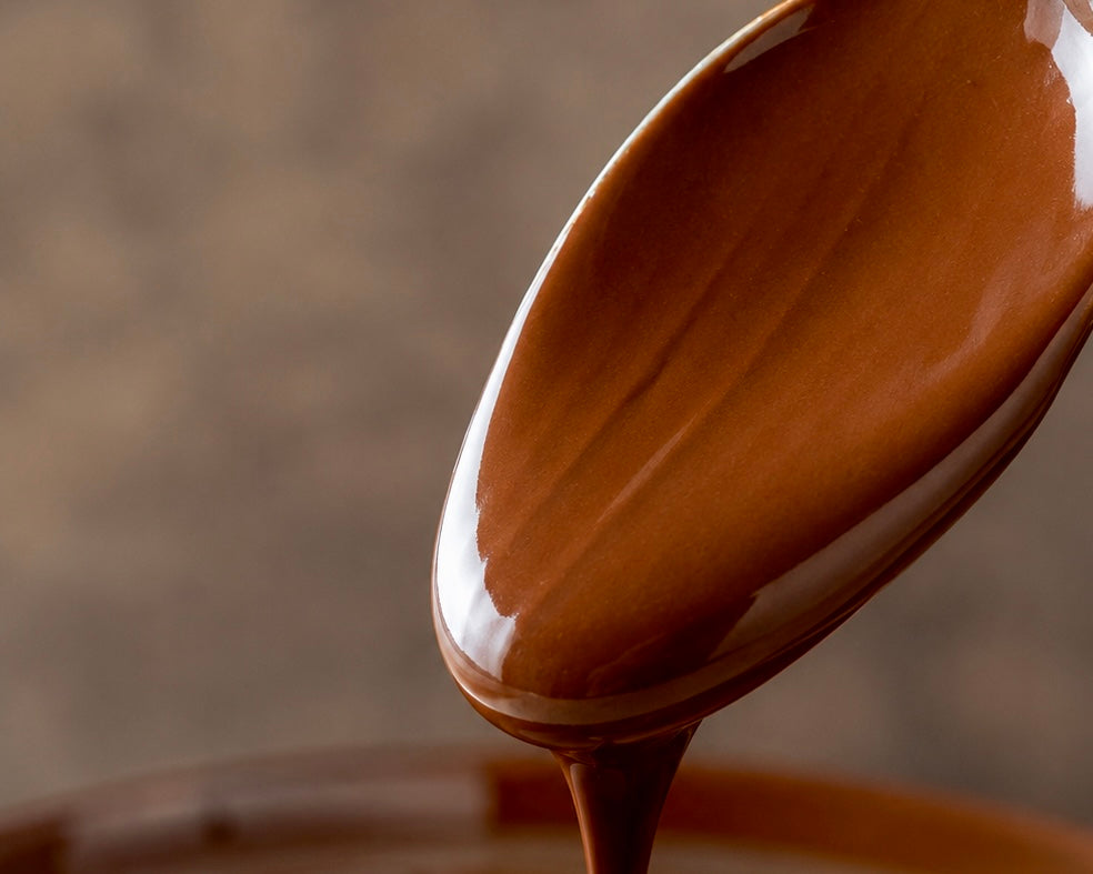 Melted Callebaut Belgian chocolate used in Black Bird Bakers handmade cookies 